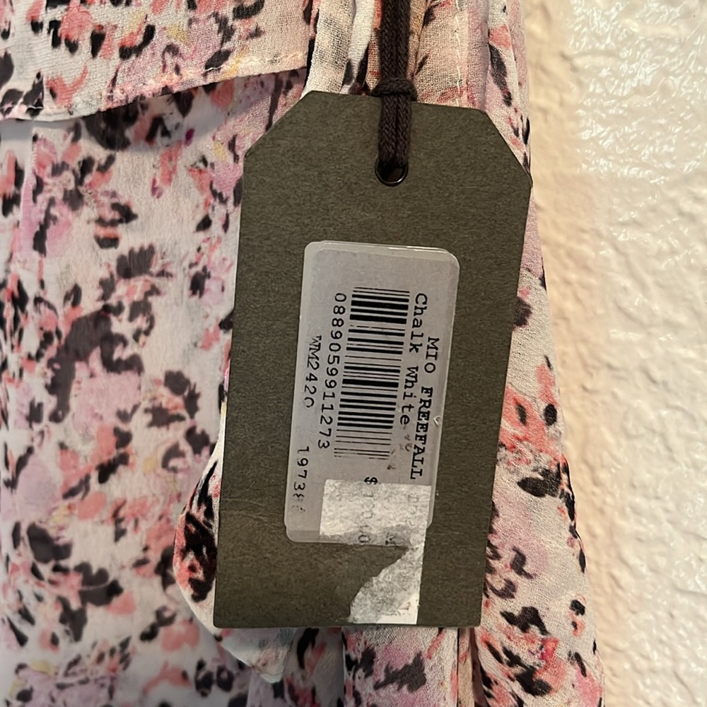NWT All Saints Sheer Abstract Mio Freefall Top in Chalk White M - Picture 4 of 6